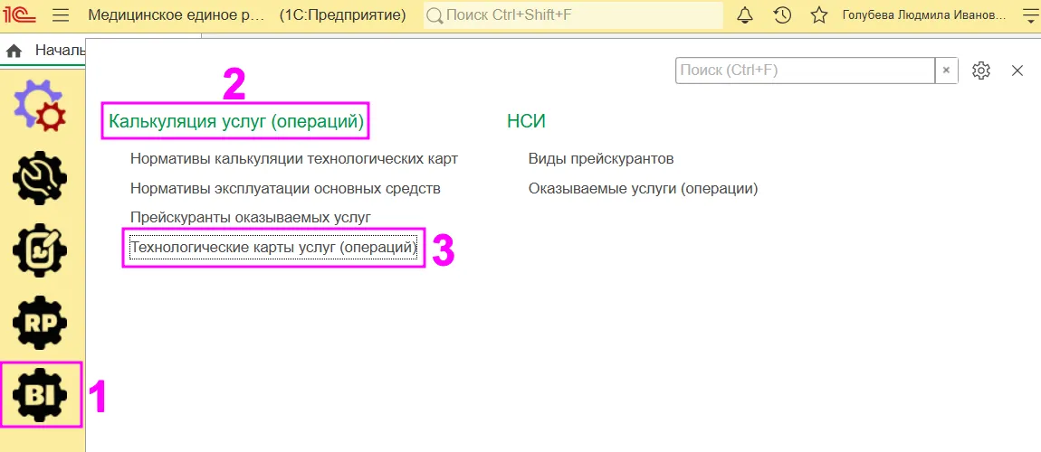 Переход к созданию технологической карты в ERP-системе для медицины